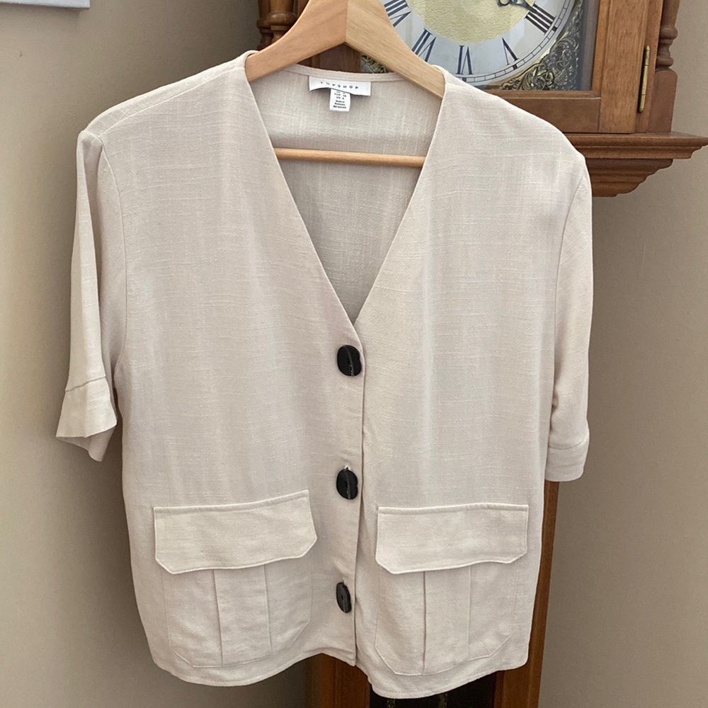 Topshop Linen Blend Jacket size 6